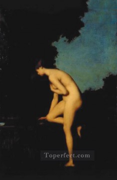 Jean Jacques Henner Painting - La Fontaine nude Jean Jacques Henner